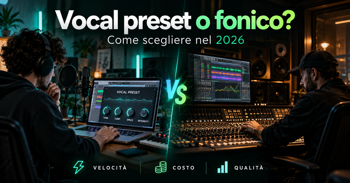 Vocal preset o fonico? Il workflow più efficiente per un artista indipendente