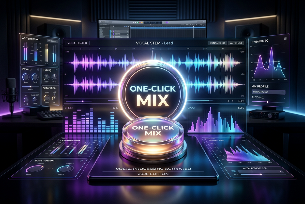 Mix & Mastering mit einem Klick: Was bedeutet das bei Voicey Audio?
